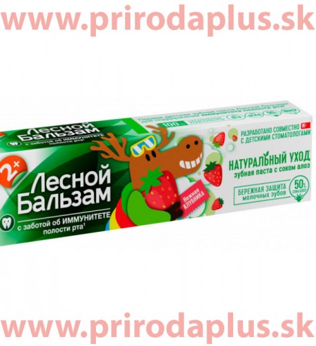 Zubná pasta - lesný balzam pre deti 2+ jahodová 50ml